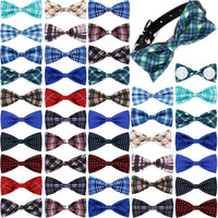 Weewooday 16 Pack Plaid Dog Bowties for Small Dogs Slide on Collar – Essentials for Dogs