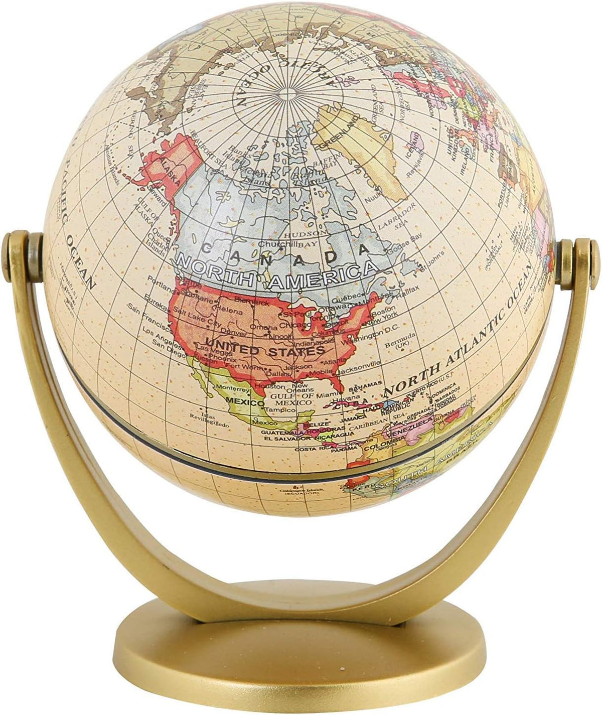 Annova Mini Antique Globe 4-inch / 10 cm - Brown Mini - image 4