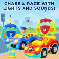 Toddler Remote Control Train - Race Car + Police Car - image 4