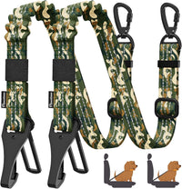 Pawaboo 2Pack Dog Car Seatbelt - Army Green CamouflageX2