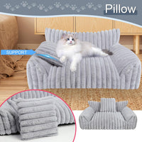 Cute Dog Couch for Medium Large Dogs, Dog Cat Couch Sofa - Small(24x18x10") / Grey - image 2