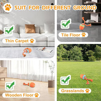 Interactive Dog Toys - [2025 Newly Upgraded] Motion Activated Ball for Small/Medium/Large Dogs, Automatic Moving Dog Toy Wicked Ball for Boredom & Training, Music, USB Rechargeable (Orange)