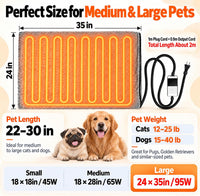 PatiencET 18"x28" Heated Pet Bed - 24*35 - image 4