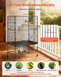 VEVOR Bird Cage, Flat Top - Black / 36.6"L x 22.8"W x 59.5"H - image 2