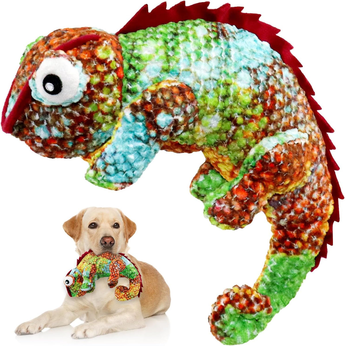 Fuufome Squeaky Dog Toys for Indoor Play with Small - Brownish-green