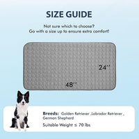 MICROCOSMOS Summer Cooling Mat & Sleeping Pad- Water Absorption Top, Materials Safe, Easy Carry, EZ Clean. Keep Cooling for Pets, Kids and Adults.(Drak Grey, 48" x24")