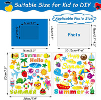 30 Packs Halloween Arts and Crafts for Kids Picture Frame Craft Kits - Summer Style 2 - image 3