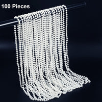 Hicarer 24 Pcs 31.5 Inch White Faux Pearl Necklaces Bulk – Fun for Kids & Family - 24 - image 2