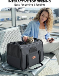 Morpilot Cat Carrier Soft for Large Medium Cats and Puppy up to – Essentials for Dogs - Dark Gray / 16.5"L x 11.0"W x 11.0"H - image 3
