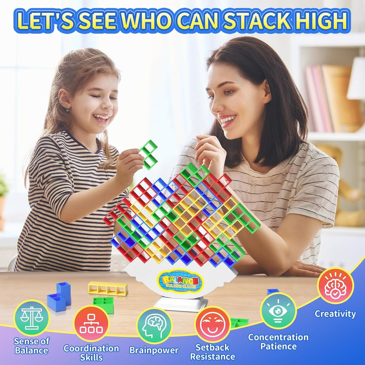 Ziogogco 48Pcs Balance Stacking Blocks Game - image 3
