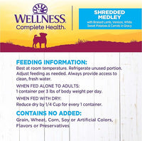 Wellness Petite Entrées Shredded Medley with Braised Lamb, Venison, White Sweet Potatoes & Carrots, 3-Ounce Cup (Pack of 12)