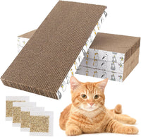 PatiencET Cat Scratch Pad with Box - Flat - 4 Pack