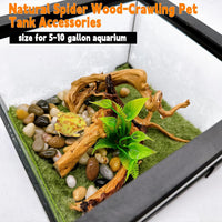 Aquarium Driftwood 3PCS Natural Trunk Driftwood Assorted Branches - Spiderwood (6-8in 3PCS) - image 4