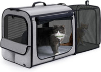 Dog Car Carrier Light Weight 24×17.7×20.5in - Gray(Expandable) / 24.0"L x 17.7"W x 20.5"H