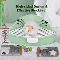 RUBYHOME Triangle Potty Trainer Corner Litter Bedding Box Pet Pan - Green - image 3