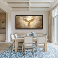 Large Angel Wall Art for Living Room, Framed Oversized Angel Wing Wall Decor Fantasy Sky Clouds Canvas Painting Modern Artwork for Living Room Bathroom Bedroom Office Dining Room 60"x30"