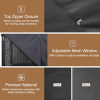 42-Inch Dog Crate Cover with Mesh, Waterproof Kennel Cover - 42.0"L x 28.0"W x 30.0"H / Black - image 4