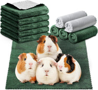 SmoothNovelty 5 Pcs Waterproof Guinea Pig Cage Liner - Dark Green / 12" X 12" / Classic