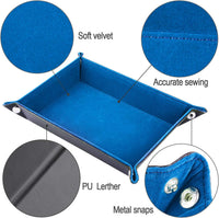 SIQUK Double Sided Dice Tray Folding Rectangle Dice Holder – Fun for Kids & Family - Sky Blue - image 2