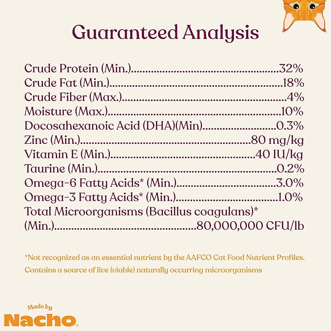 Made by Nacho Dry Cat Kibble 10lb Bag, High Protein Premium Cat Food with Freeze Dried Pieces, Sustainably-Caught Salmon, Whitefish & Pumpkin, Limited Ingredients, Single Bag