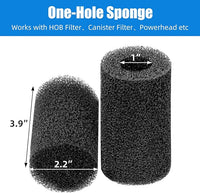 AQUANEAT 12-Pack Pre-Filter Sponge for Aquarium Shrimp Fry Fish Tank Filter 1” Intake, Replacement Foam Cover