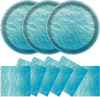 40 Pcs Basketball Plates and Napkins Set - Ocean Sea