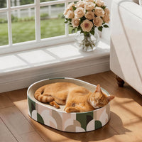 Conlun Oval Cat Scratcher Bed - Semicircle / Medium (16.9"L x 12.9"W x 3.5"Th)