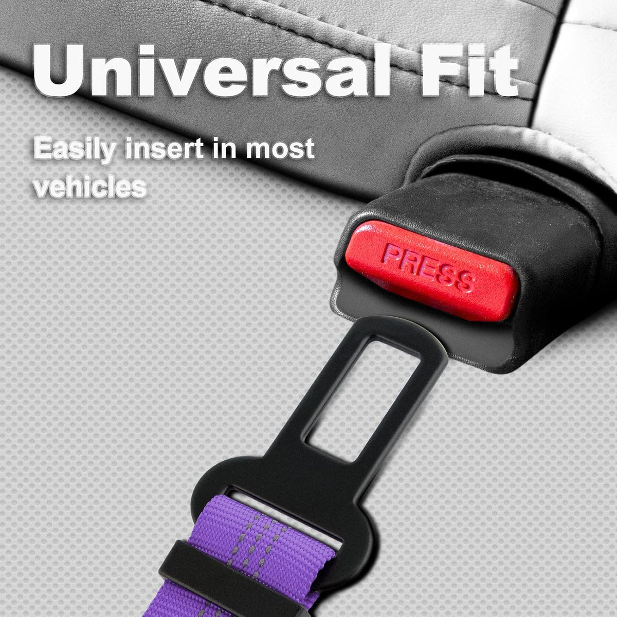 Plutus Pet Dog Seat Belt for Car - Purple - image 3