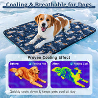 Dog Cooling Mat, Premium Lightweight Pet Cooling Blanket Bed Cover for Dogs, Cat, Puppies | Ice - Large / Blue - image 3