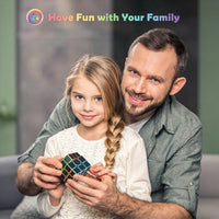 Speed Cube Set, ROXENDA 2x2 3x3 4x4 5x5 Skew Megaminx Pyramid Cube Bundle – Fun for Kids & Family - 7 Pack Carbon Fiber - image 2