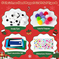 WATINC Hand Puppet Making Kit, Felt Sock Puppet Toys for Kids – Fun for Kids & Family - Christmas B - image 2