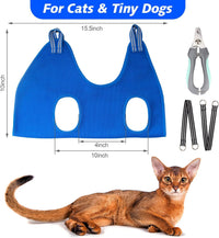 Ateson Pet Grooming Hammock - XS for Cats & Tiny Dogs 15LB / Blue - image 3