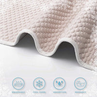 MICROCOSMOS Pet Cooling Mat & Sleeping Pad- Breathable Bubble Surface, EZ Clean. Keep Cooling for Pets, Kids and Adults in Summer.(Brown, 59" x 40")