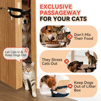 TGIOW Cat Door Latch with Stabilizer, Keep Door Open 2.5-6.5" - 2pcs-black - image 2