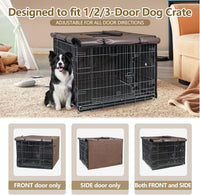 Dog Crate Cover Heavy Duty Oxford Fabric for 36-Inch Wire Crates – Essentials for Dogs - Brown / 42.0"L x 28.0"W x 30.0"H - image 4