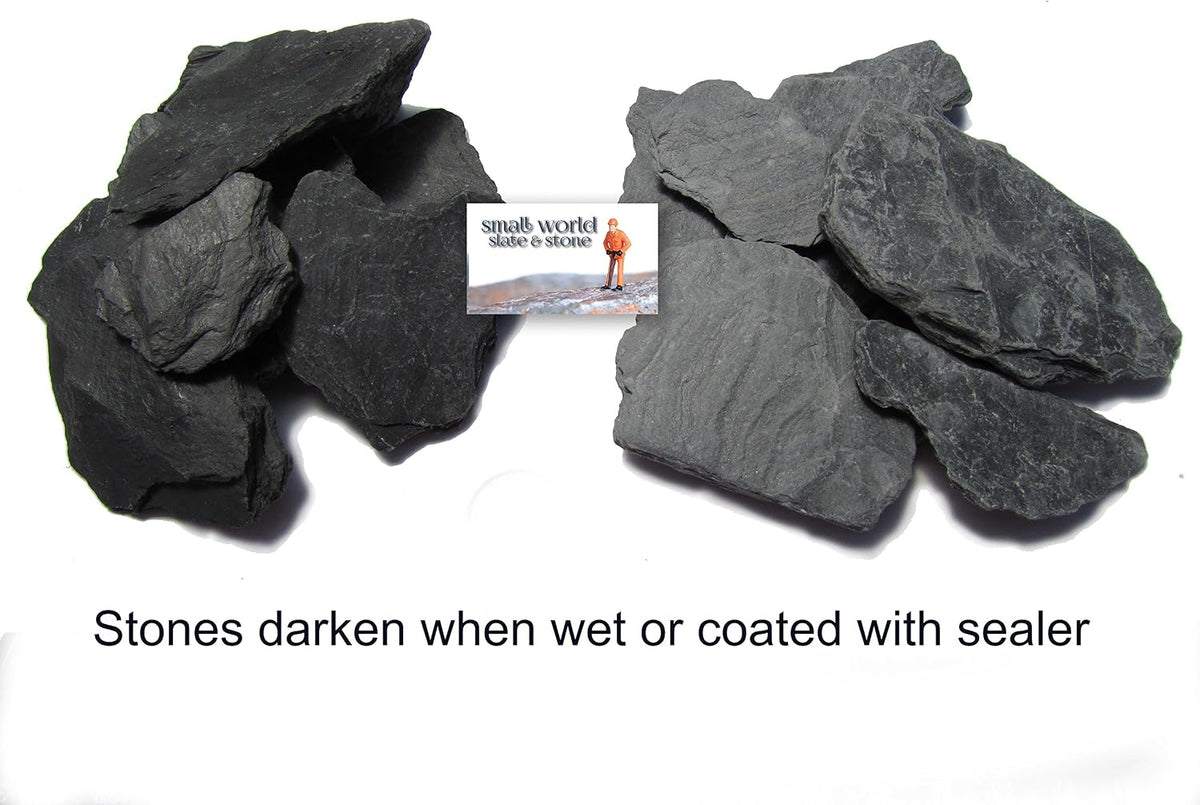 Natural Slate Stone 1/2 to 1 inch. Perfect Size for Miniature - 1lb grey - image 4