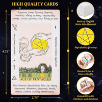Fofeadm Tarot Cards with Guide Book & Linen Carry Bag - White Tarot Cards - image 2
