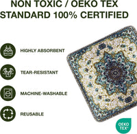 PUPIBOO Washable Pee Pads for Dogs and Cats - Green Medallion / 36 x 36 Inch (Pack of 2) - image 2