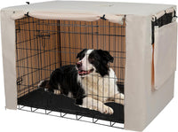 Deblue 36 inch Dog Crate Cover Fit for 36 inch Wire - – Essentials for Dogs - 42.0"L x 28.0"W x 30.0"H / Beige