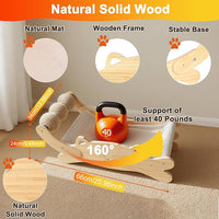 Cat Scratcher Bed for Indoor Cats | 3-in-1 Scratching Post & Hammock Lounge with Wooden Perch, No-Tip Stable Base for Small/Medium/Large Cats ，Durable Scratch Pad & Cat Furniture (Easy Assembly)