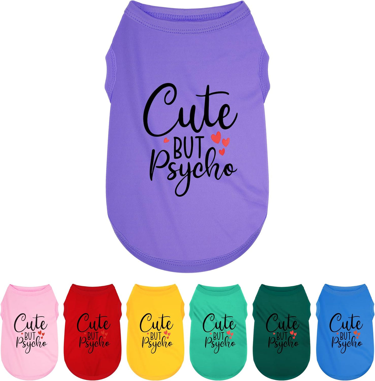 Expressive Polyester Dog Shirt Vest: Soft and Lightweight Puppy Shirt - Small (Chest Girth:11.5"-13.5") / Purple