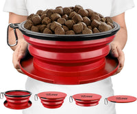 Tuff Pupper SuperBigSlurp Collapsible Dog Bowls - Crimson Red / XX-Large (100oz) - 1 Bowl