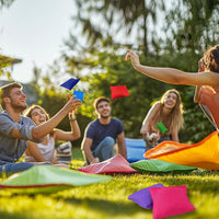 XIPEGPA nylon bean bags for tossing games in red, yellow, blue, green and purple - view 5