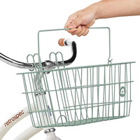 Retrospec Apollo-Lite Lift-Off Bike Basket - Detachable Steel Handlebar Basket with Carrying Handle for Commuting, Shopping & Beach Trips - 14.5in x 9.5in Weather-Resistant Biking Gear