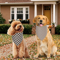 Fall Dog Bandanas Large 3PCS - 26-OBB plaid / X-Large - image 2