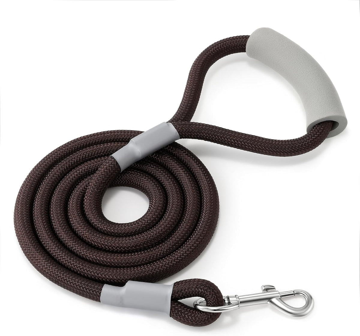 Mile High Life Dog Leash, with Padded Handle - Deep Brown / 4 Feet