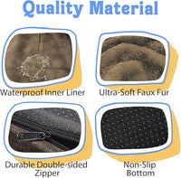 Orthopedic XL Large Dog Bed - Removable Bolster & Waterproof Washable Cover for Pet Big Dogs Bed Extra Large Dog Beds with Foam Support Non-Slip Bottom