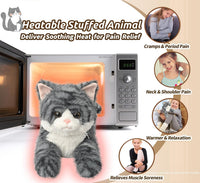 Capybara Stuffed Animals, Microwavable Stuffed Animal Adorable Fluffy Capybara Plush for Warmth - 2 pcs Cat - image 3