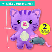 KRAFUN Beginner Sewing Kit, Sew Kitten & Mouse, Pre-Cut Felt - Kitten - image 3