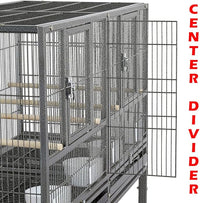 Combo Breeding Stacker Center Divided Breeder Bird Flight Double Rolling Cage with Side Breeding Nest Door (Black Vein, Triple Stack)